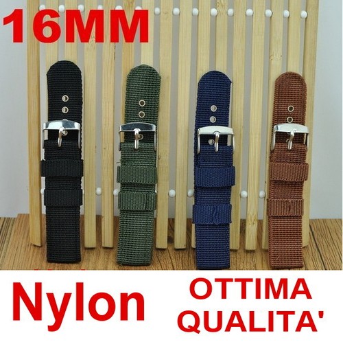 Cinturino orologio nylon nero - cinturino,