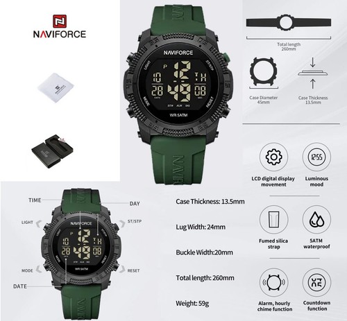Orologio navi force verde - navi,